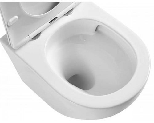 Azario Grado ТОРНАДО унитаз подвесной безободковый в комплекте с сидением микролифт 490*37 AZ-0046-UQ3