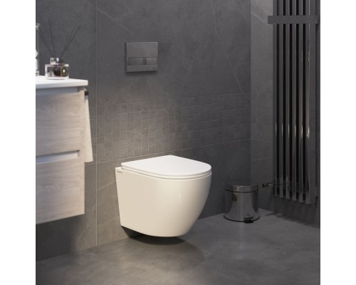 Унитаз подвесной BERGES OKUS Rimless 49 см, сиденье дюропласт, микролифт, быстросьем