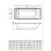 Ванна акриловая DAISY 150*70 с ножками, BONITO HOME, BH-DA-202-150/St, Польша