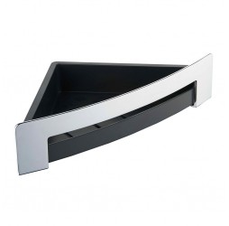 Bemeta, CYTRO контейнер для косметики подвесной, угловой с пластиковой вставкой, хром/черный