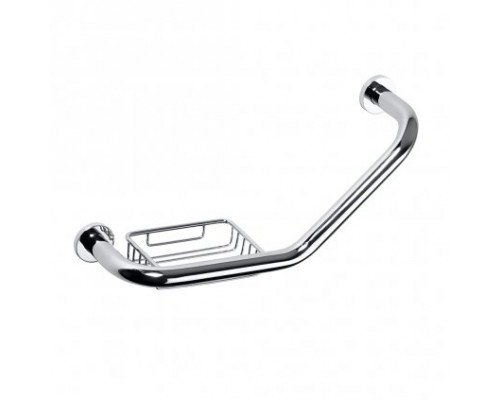 Bemeta, OMEGA поручень изогнутый с мыльницей, хром 102307032