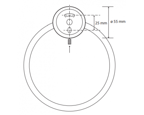 Bemeta, WHITE полотенцедержатель кольцо, белый