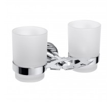 Bemeta, OMEGA стакан сдвоенный настенный c держателем зубных щеток, хром 104110042