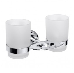 Bemeta, OMEGA стакан сдвоенный настенный c держателем зубных щеток, хром 104110042