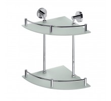 Bemeta, OMEGA полка навесная угловая, 2-х ярусная, хром 104202142