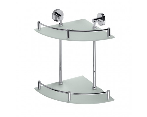 Bemeta, OMEGA полка навесная угловая, 2-х ярусная, хром 104202142