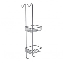 Bemeta, CYTRO контейнер для косметики на стекло, 2-ух ярусная, хром