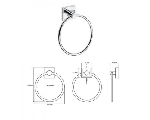 Bemeta, BETA полотенцедержатель кольцо, хром 132104062