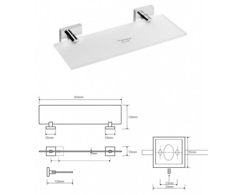 Bemeta, BETA полка навесная, хром 132122042