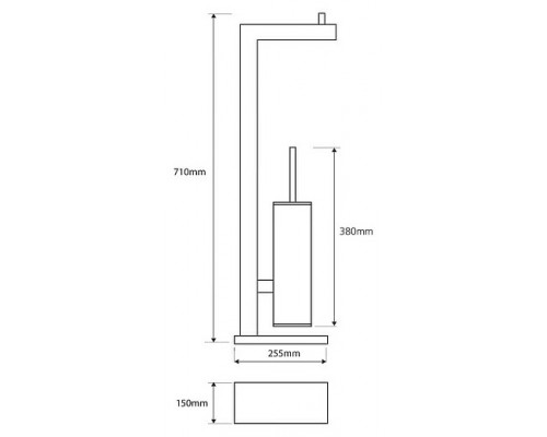 Bemeta, Beta ёршик напольный с держателем туалетной бумаги, хром 132836012