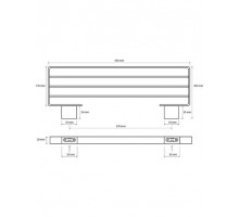 Bemeta, VIA полотенцедержатель полочка, хром  