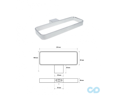 Bemeta, VIA полотенцедержатель кольцо, хром