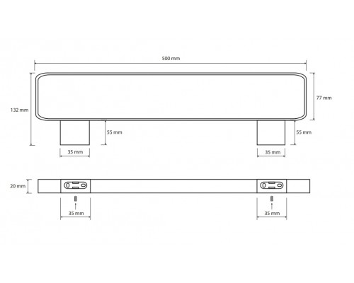 Bemeta, VIA полотенцедержатель двойной, хром