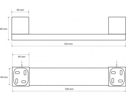 Bemeta, VIA поручень прямой 400, хром