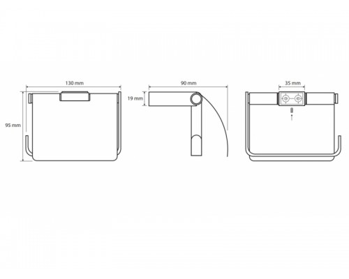 Bemeta, VIA держатель туалет. рулона с крышкой, хром