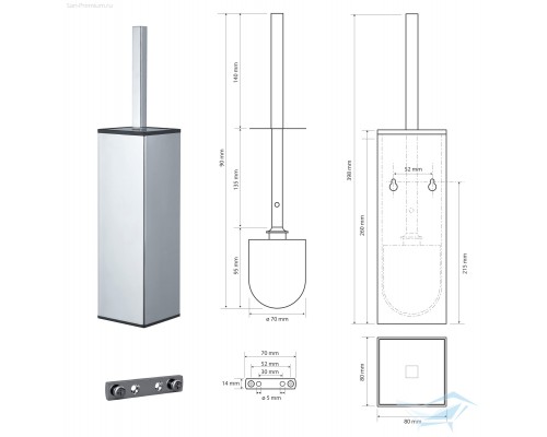 Bemeta, VIA ёршик напольный, хром