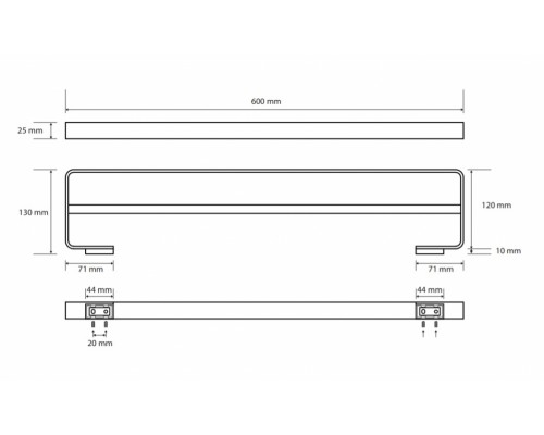 Bemeta, SOLO полотенцедержатель двойной, хром 139104052