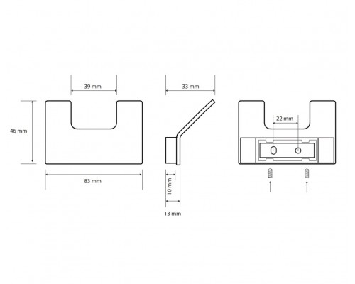 Bemeta, SOLO крючок двойной, хром 139106032