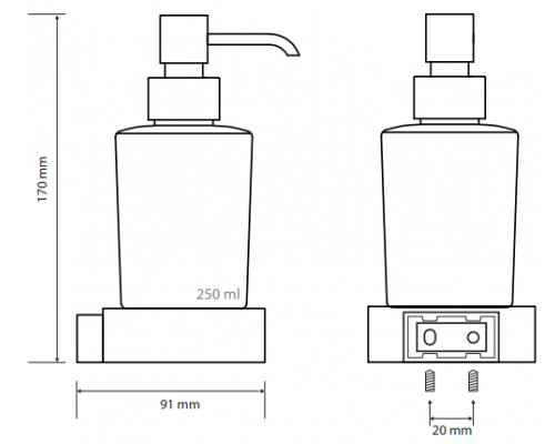 Bemeta, SOLO дозатор мыла, хром 139109042