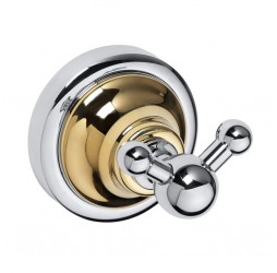 Bemeta, RETRO 2 крючок двойной, хром/золото