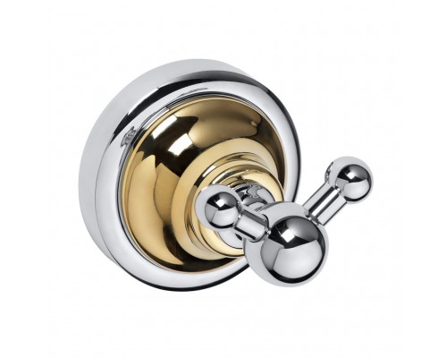 Bemeta, RETRO 2 крючок двойной, хром/золото