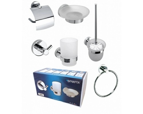 Bemeta, OMEGA набор аксессуаров для ванной комнаты, хром 204601