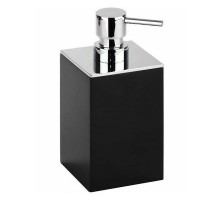 Bemeta, GAMMA дозатор мыла квадратный, отдельностоящий, хром/черный  
