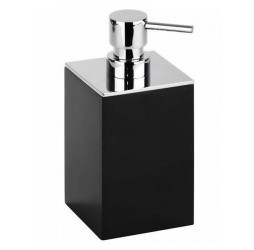 Bemeta, GAMMA дозатор мыла квадратный, отдельностоящий, хром/черный  