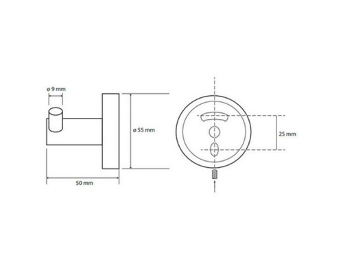 Bemeta, SABLO крючок двойной, золото/матовый 160106032