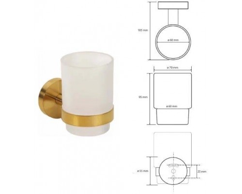 Bemeta, SABLO стакан, золото/матовый 160110012