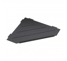 Bemeta, CYTRO полка навесная угловая с бортиком, черный