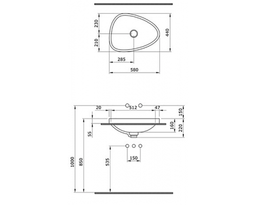 Раковина Bocchi Etna 1112-001-0125, белая