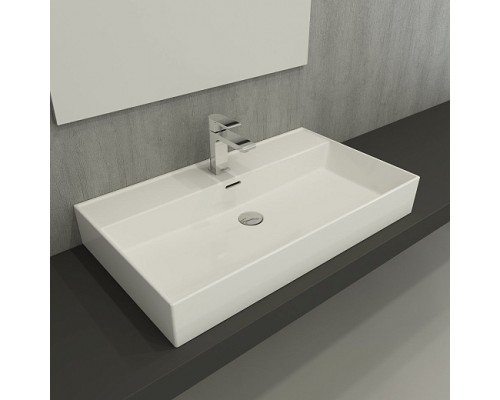 Раковина Bocchi Milano 80 см 1377-001-0126 белая