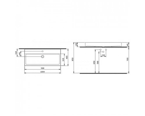 Раковина Bocchi Milano 100 см 1378-001-0126 белая