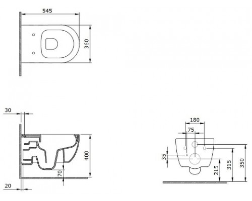 Унитаз подвесной Bocchi V-Tondo 1416-001-0129 с сиденьем Soft-close A0301-001