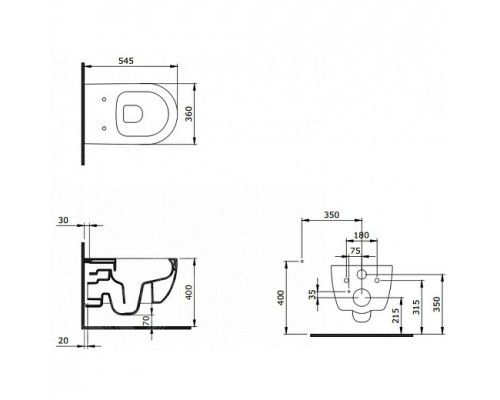 Унитаз подвесной Bocchi V-Tondo 1416-002-0129 белый матовый