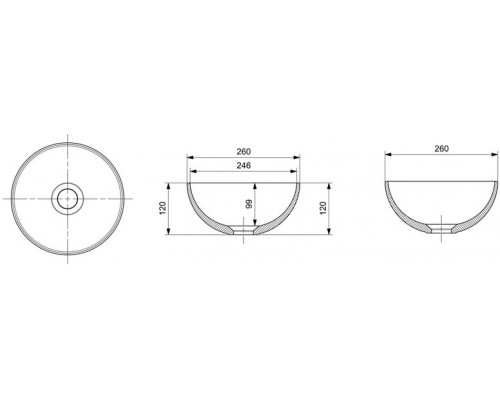 Раковина Bocchi 1471-001-0125, белая 26x26 см