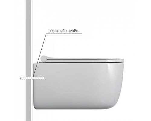 Унитаз подвесной Bocchi V-Tondo (49 см) 1417-001-0129 с сиденьем Slim Soft-close A0336-001