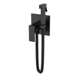 Смеситель гигиенический Qubic Matt Black 477-B