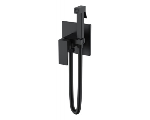 Смеситель гигиенический Qubic Matt Black 477-B