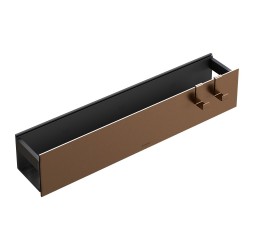 Boheme Полка настенная 60см Brushed Bronze/Брашировання бронза + 2 крючка 10966-BRB
