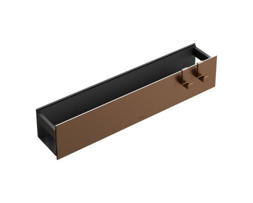 Boheme Полка настенная 60см Brushed Bronze/Брашировання бронза + 2 крючка 10966-BRB