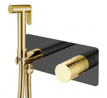 Boheme Смеситель гигиенический, Stick Diamond Black Gold 127-BG