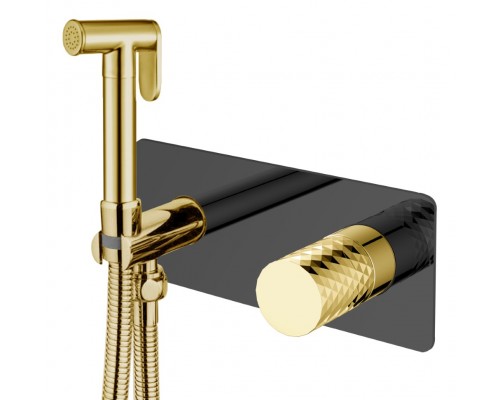 Boheme Смеситель гигиенический, Stick Diamond Black Gold 127-BG