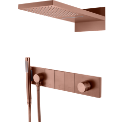 Встроенная душевая система  ZODIAC, трехпозиционная BRONZE BRUSH