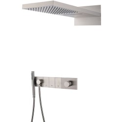 Встроенная душевая система  ZODIAC, трехпозиционная NIKEL BRUSH