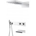 Встроенная душевая система с термостатом и изливом  ZODIAC, трехпозиционная CHROME