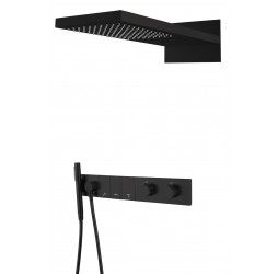 Встроенная душевая система с термостатом  ZODIAC, трехпозиционная Black