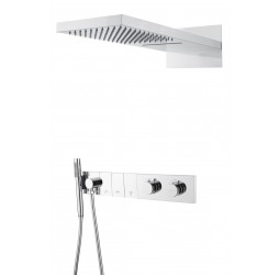 Встроенная душевая система с термостатом  ZODIAC, трехпозиционная CHROME
