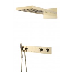 Встроенная душевая система с термостатом  ZODIAC, трехпозиционная GOLD